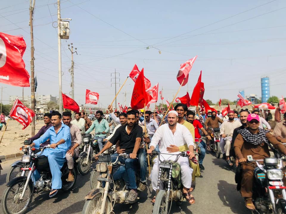 Massive rally of industrial workers in Karachi